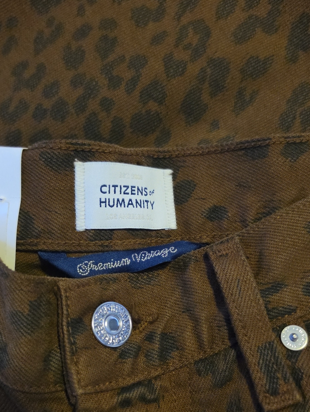 Citizens Of Humanity Miro Jean's In Sepia Cheetah 28 NWT - Picture 7 of 11